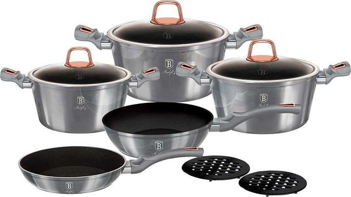 BerlingerHaus SET OF 10 POTS. MOONLIGT BH-6020 (Pfannenset + Topfset)