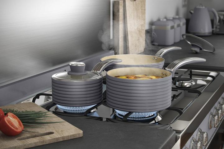 Actual product image Swan Pot set retro RETRO SWPS3020GRN (18 cm, Pan set + pot set, Aluminium)