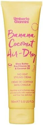 Umberto Giannini Banana Coconut Air Dry Cream 150ml - Curl Cream with Added Heat Protection Up to 23 (Hair cream, 150 ml)