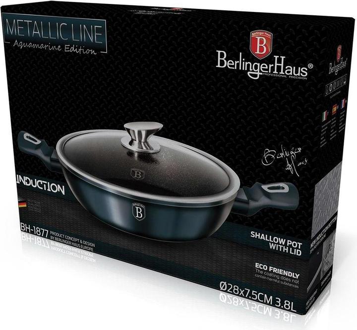 Actual product image BerlingerHaus GRANITE POT 28cm BERLINGER HOUSE AQUAMARINE BH-6794 (Pot, Aluminium, 28 x 7.50 cm)