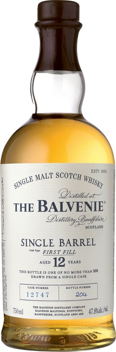 Immagine prodotto Balvenie Whisky scozzese 12 Years Old Single Barrel First Fill con astuccio (Single Malt, Whisky scozzese, 1 x 70 cl)