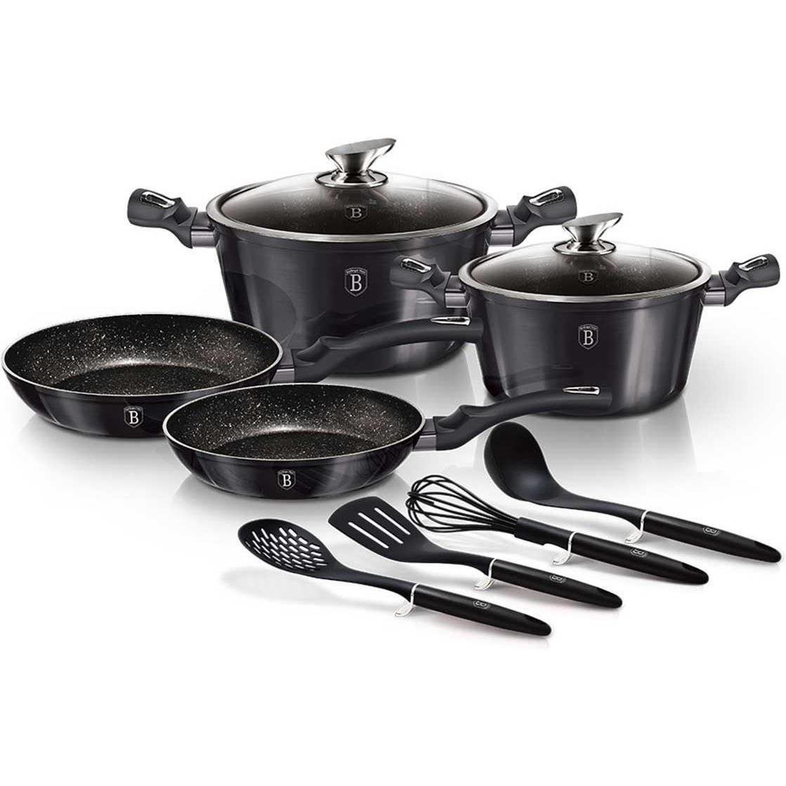 BerlingerHaus Pot Set, Pfanne + Kochtopf, Grau