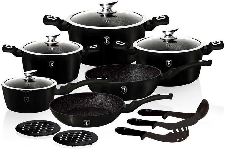 Productafbeelding BerlingerHaus Granieten Pannenset Bh-1474 (Kookpotten en pannenset, Gegoten aluminium)