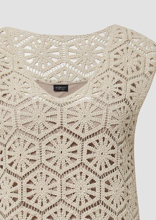 Actual product image S.Oliver Kleid Kleid aus Häkelspitze mit V-Ausschnitt und Unterkleid (S)