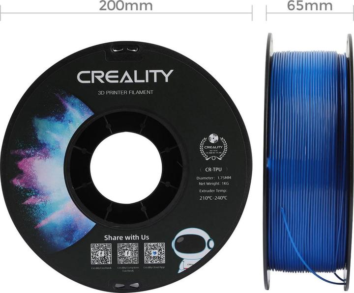 Immagine prodotto Creality Filament (TPU, 1.75 mm, 1000 g, Blu)