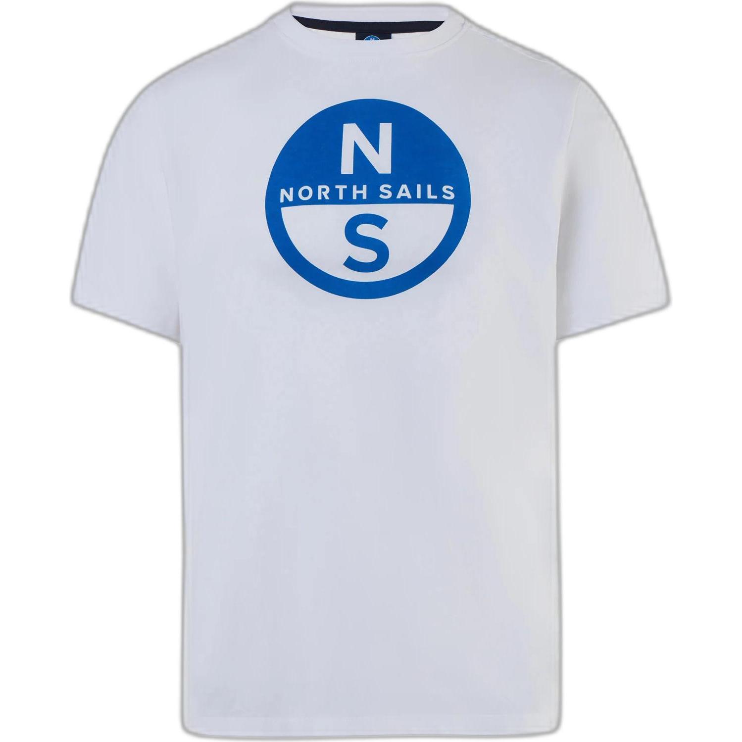 North Sails, Herren, Shirt, t-shirt mit grossem logoaufdruck basic, Weiss, (XL)
