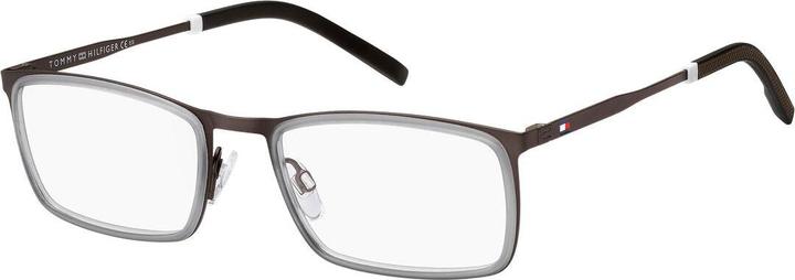 Produktbild Tommy Hilfiger TH1844 Men's Metal Eyeglass Frame 04VF Matte Gray Brown 55-20