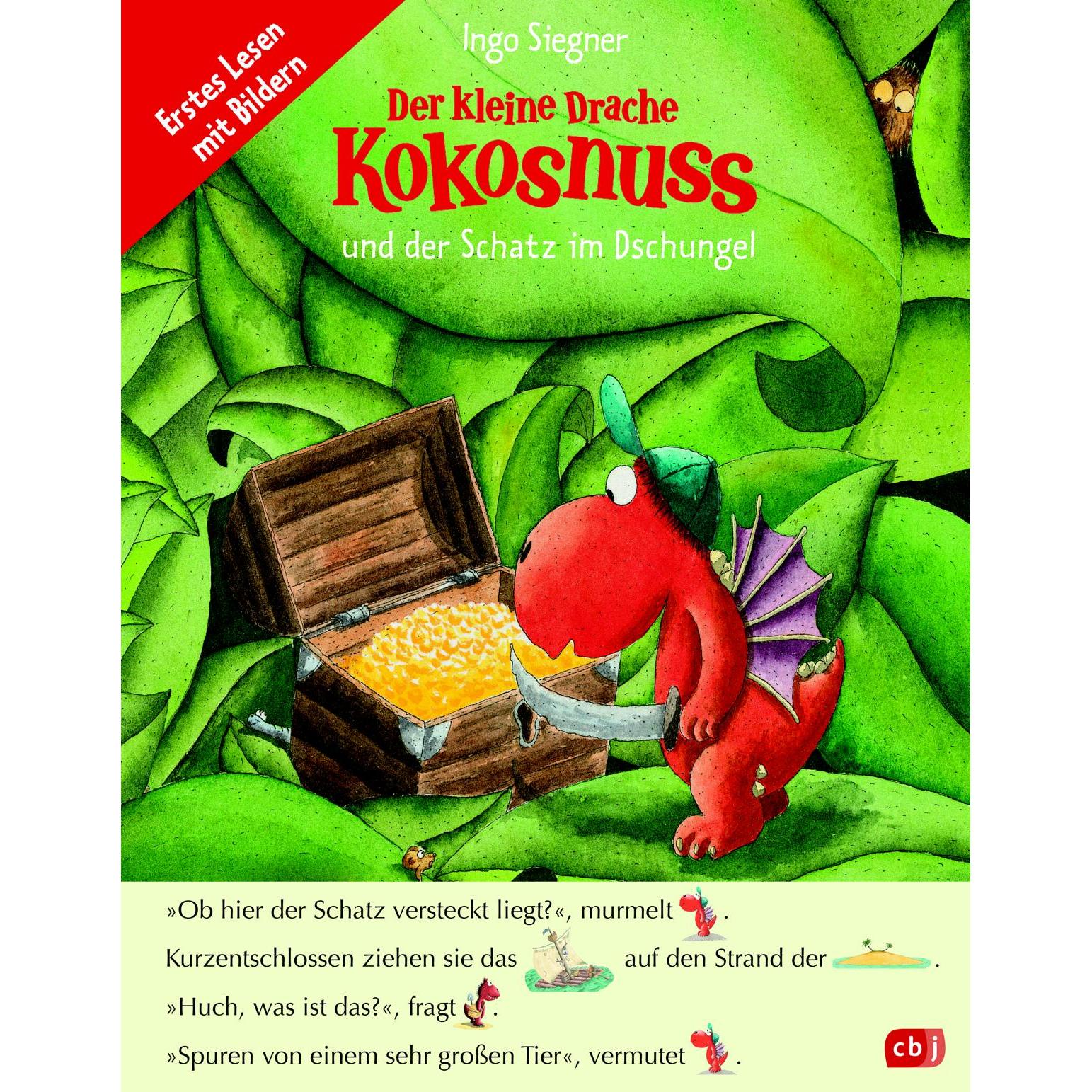 Der kleine Drache Kokosnuss und der Schatz im Dschungel - Ein Abenteuer im Fibelprinzip, Kinderbücher von Ingo Siegner