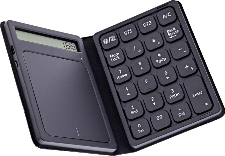 InLine ® Bluetooth Nummernblock mit Touchpad, Display, faltbar, schwarz (Without keyboard layout, Wireless)