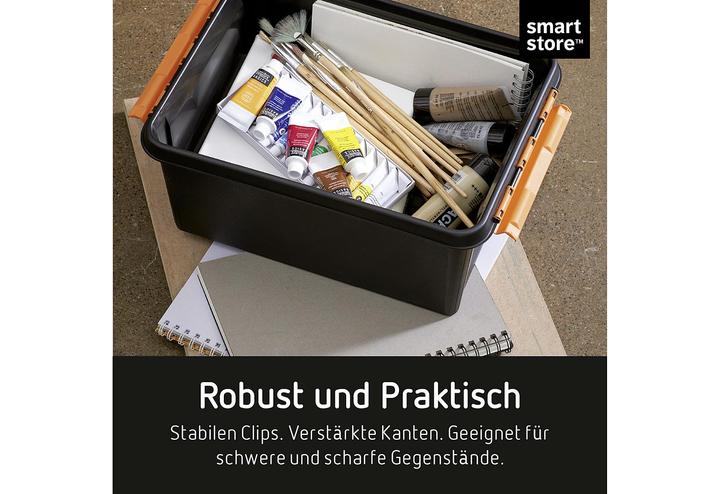 Produktbild Smartstore Aufbewahrungsbox PRO 15, 14 Liter, schwarz (30 cm, 14 l, 1x)
