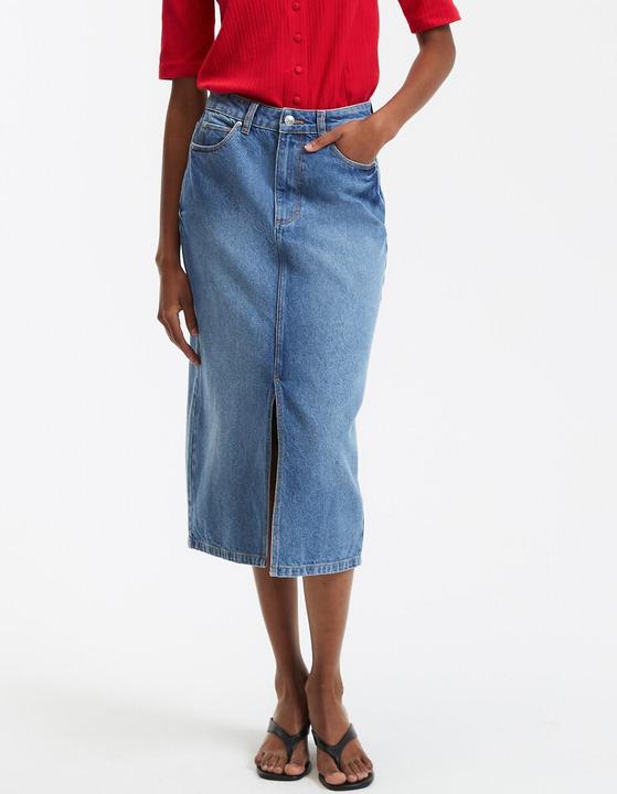 Immagine prodotto La Redoute Collections Gerader Midirock aus Denim (40)