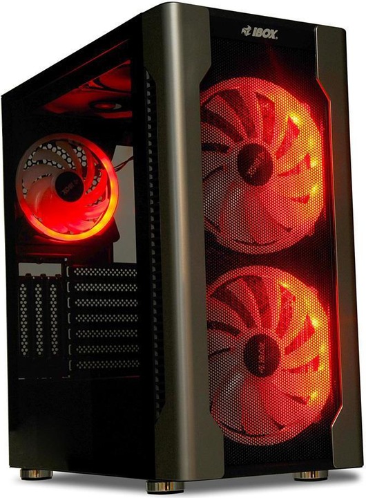 Actual product image iBox Enclosure I-Box Chiron Zh68 Gaming (Mini-ITX, mATX, ATX)