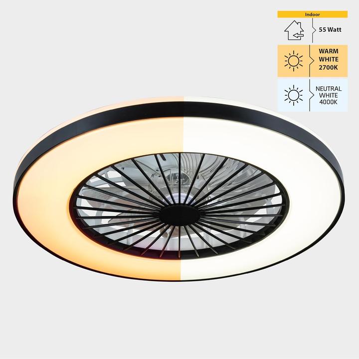 Produktbild Proventa Deckenventilator mit dimmbarer LED-Leuchte