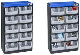 Actual product image eurokraft pro VARIOPLUS PRO small parts cabinet, HxWxD 525 x 300 x 165 mm, 10 drawers, 10 (16.50 cm, 52.50 cm)