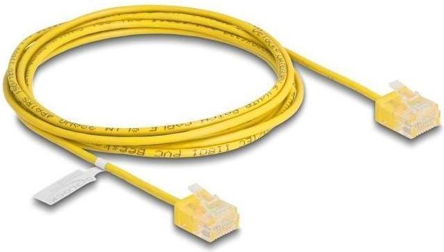 Produktbild Delock RJ45 Netzwerkkabel Cat.6 UTP Ultra Slim 2 m gelb mit (U/UTP, CAT6, 2 m)