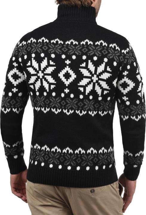 Image du produit Solid Norwin Pull En Grosse Maille À Col Camionneur Pull-Over Pour Homme Avec Col Droit (3XL)