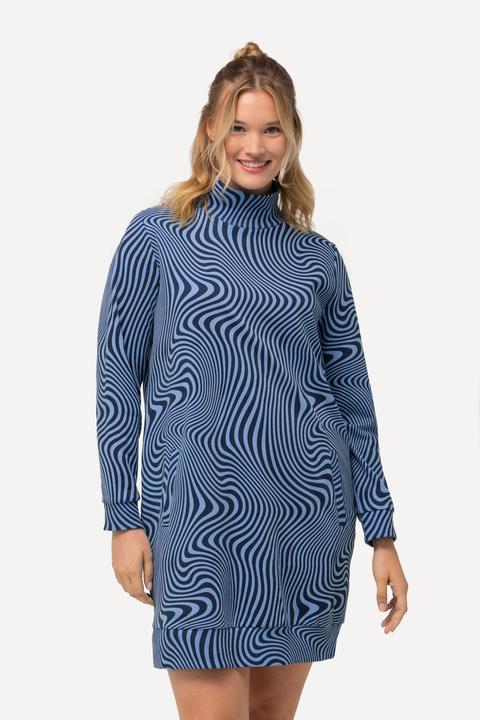 Actual product image Ulla Popken Wavy Printed Turtleneck Dress (46, 48)