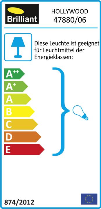 Energy Label Brilliant Hollywood (E27, IP44)