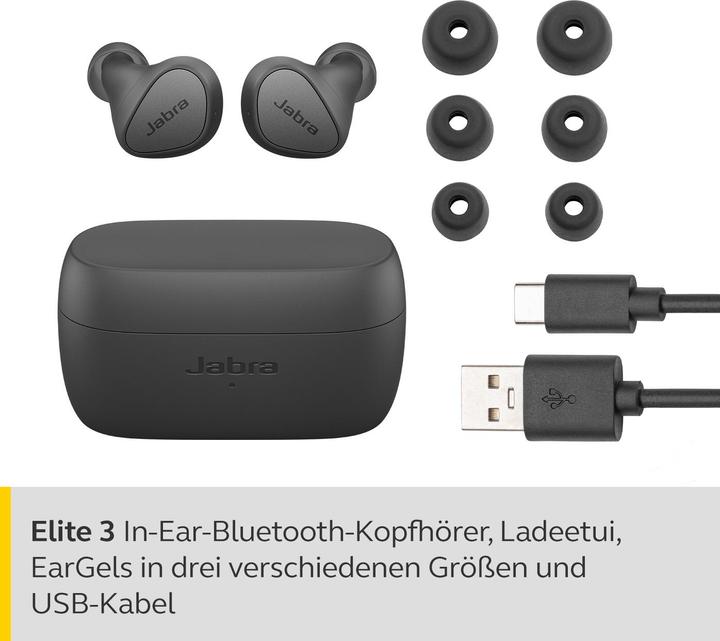 Productafbeelding Jabra Elite 3 (7 h, Bedraad, Draadloze)