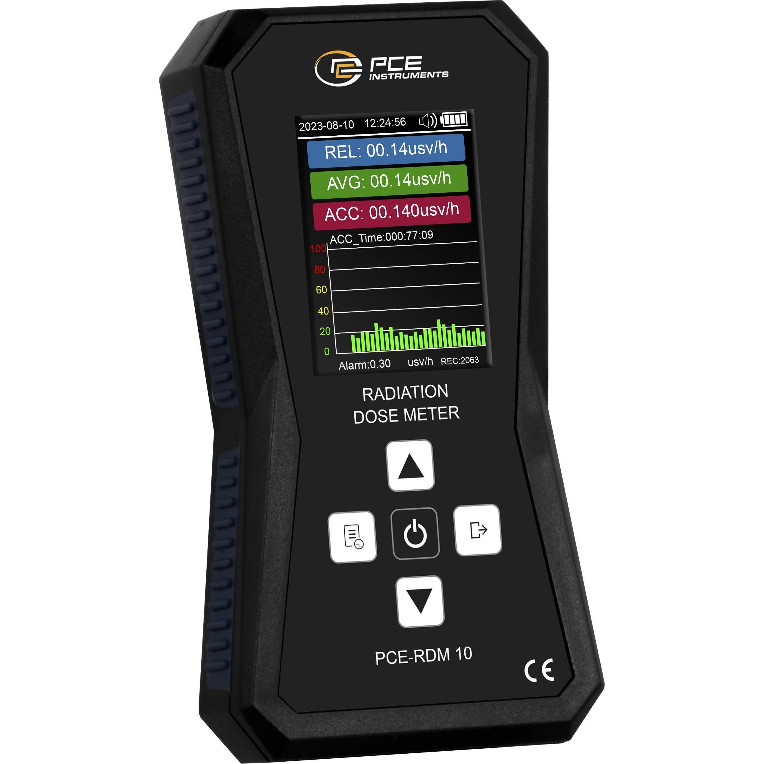 PCE Instruments, Rilevatore, PCE-RDM 10 Tubo di conteggio Geiger-Müller Radiazione: raggi X acustici