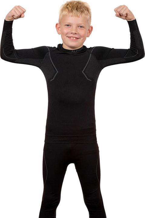 Actual product image NoName Thermoactive underwear for children Alpinus Active Set black-grey GT43204 (122, 128)