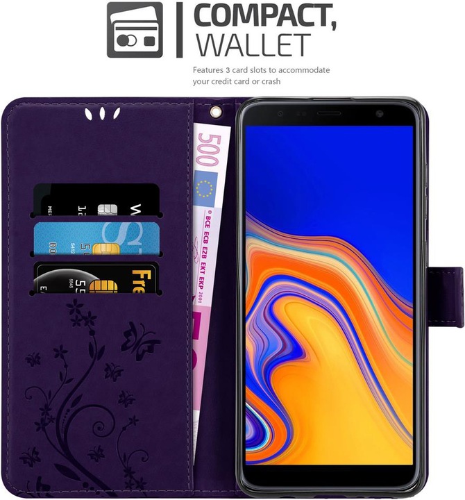 Actual product image Cadorabo Flower Book Cover (Samsung Galaxy J4+)