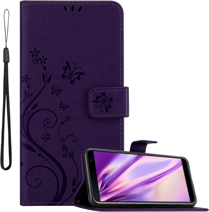 Actual product image Cadorabo Flower Book Cover (Samsung Galaxy J6+)