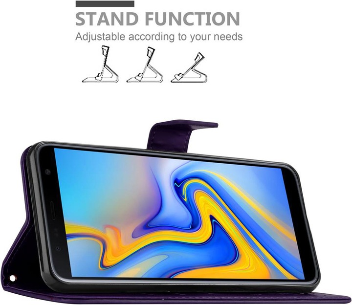 Actual product image Cadorabo Flower Book Cover (Samsung Galaxy J6+)
