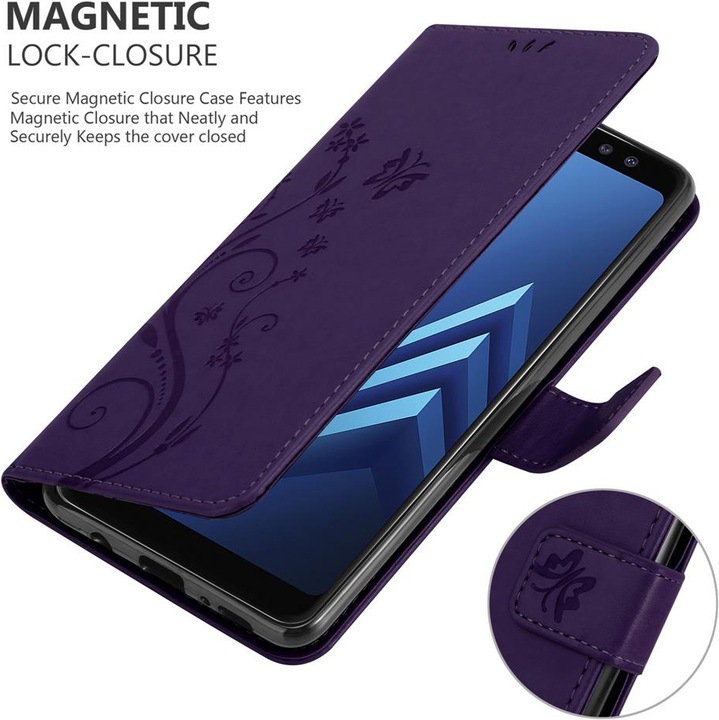 Actual product image Cadorabo Flower Book cover (Samsung Galaxy A8 (2018))