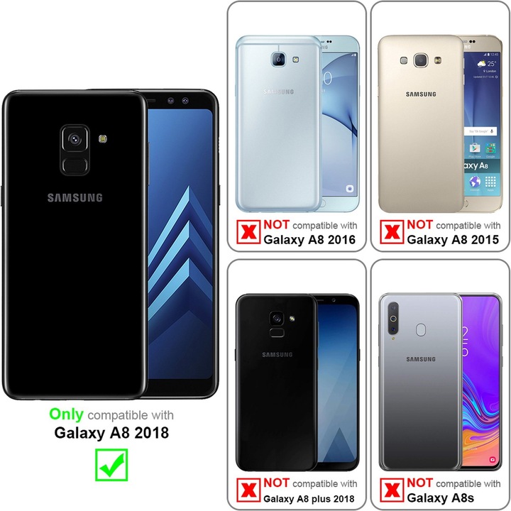 Actual product image Cadorabo Flower Book Cover (Samsung Galaxy A8 (2018))