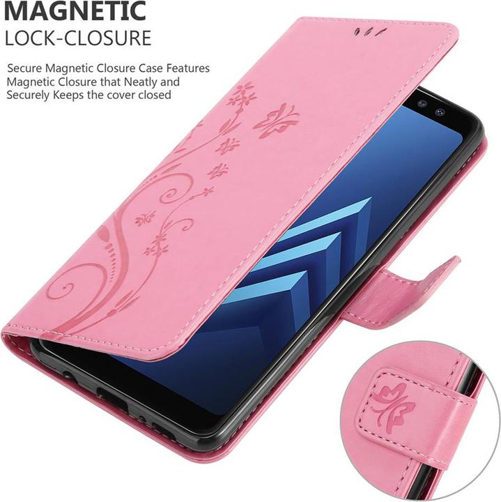 Actual product image Cadorabo Flower Book cover (Samsung Galaxy A8 (2018))