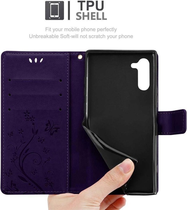 Actual product image Cadorabo Flower Book Cover (Samsung Galaxy Note 10)