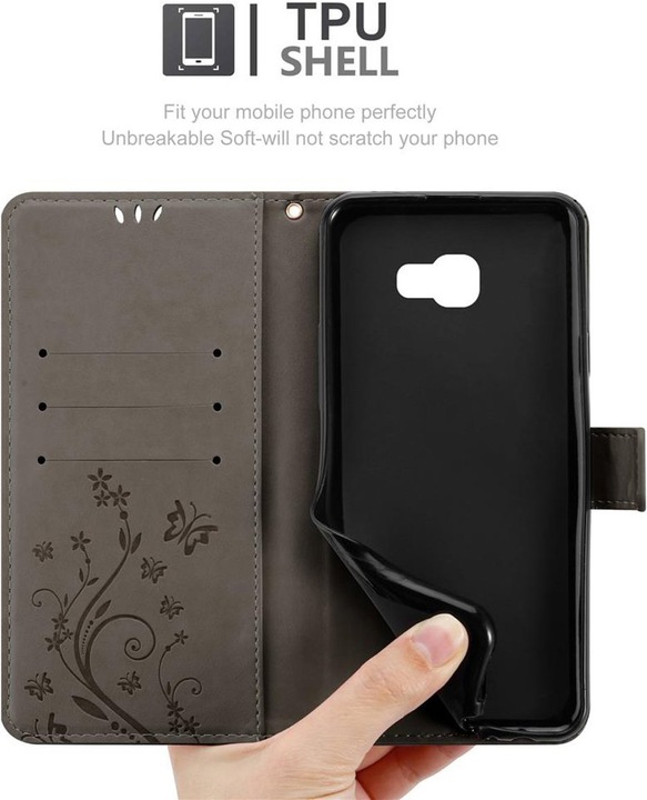 Actual product image Cadorabo Flower Book Cover (Samsung Galaxy J4+)