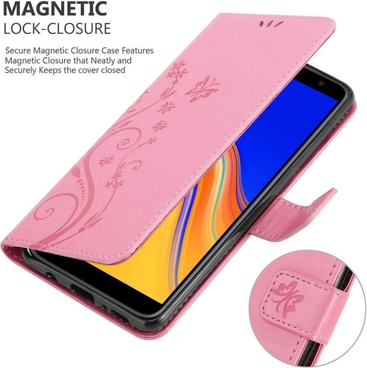 Actual product image Cadorabo Flower Book Cover (Samsung Galaxy J4+)