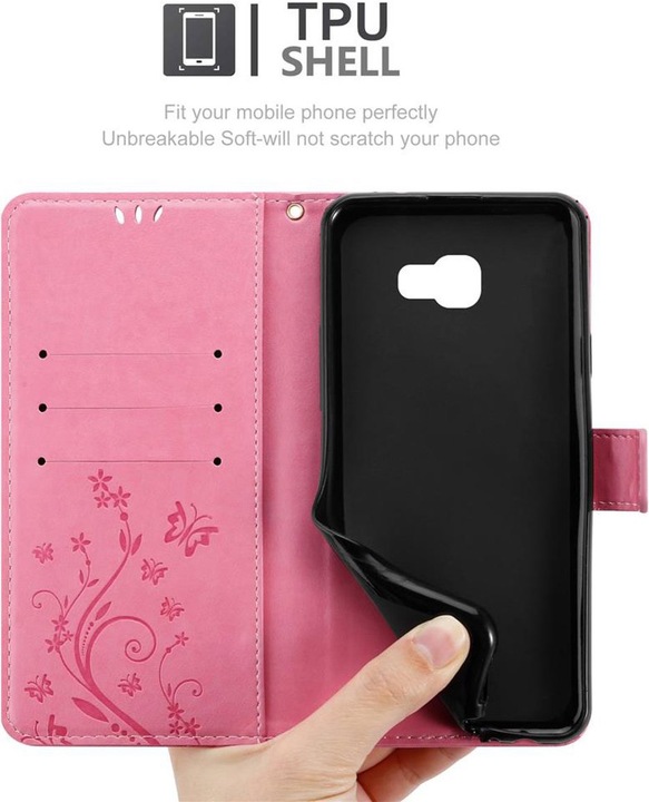 Actual product image Cadorabo Flower Book Cover (Samsung Galaxy J4+)