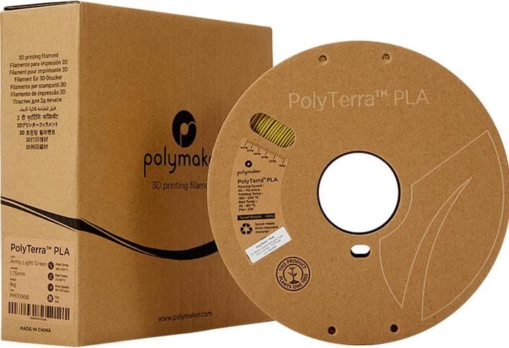 Image du produit Polymaker PolyTerra PLA - Army Light Green - 1.75mm (PLA, 1.75 mm, 1000 g, Vert)