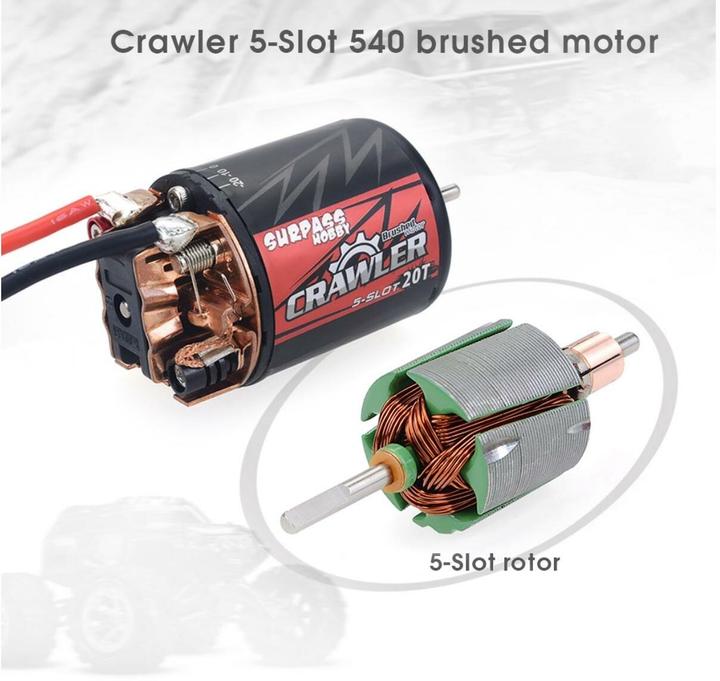Image du produit Surpass Hobby Brushed Motor Surpass Crawler 540 20T 5-Slot, 11100 RPM