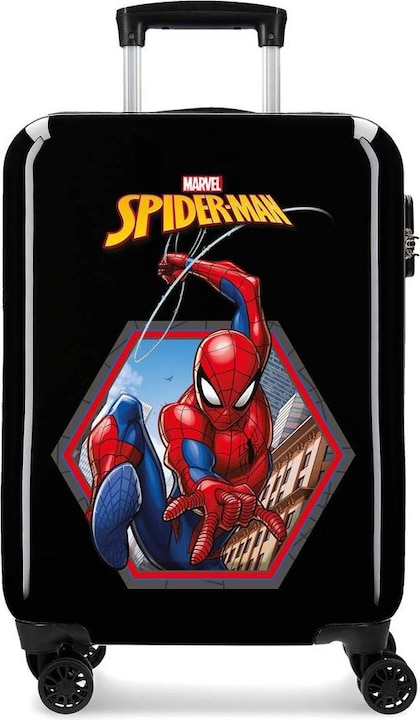 Actual product image Hard Shell Carry Case, 55 cm Spiderman Geo Black (34 l, Hand luggage (up to 50 litres))