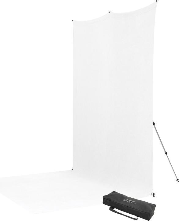 Productafbeelding Westcott X-Drop Pro - High-Key White (8' x 13') kreukherstellende achtergrondkoffer, 2,4 x 4 m (240 cm)