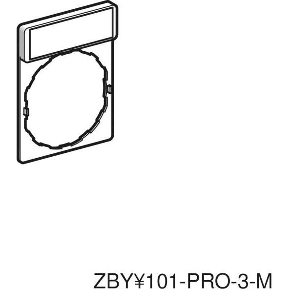 Schneider Electric Schildträger m. Schild 24x28mm weiß/gelb, Automatisierung
