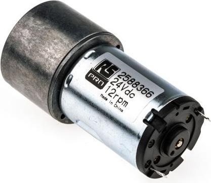 Actual product image RS PRO Gear motor 24VDC 12rpm