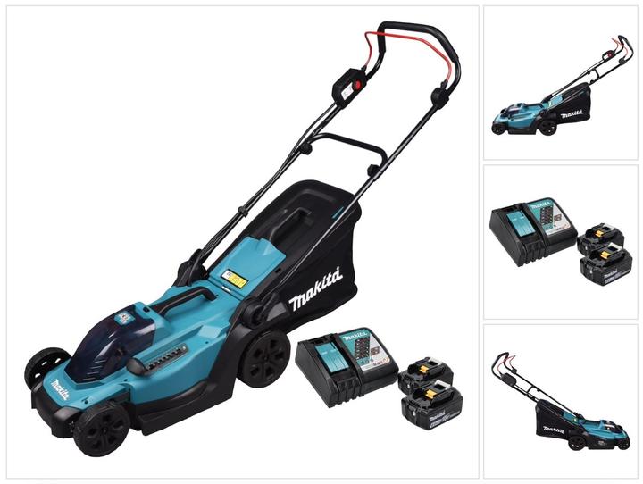 Actual product image Makita DLM 330 RG2 Battery Lawn Mower 18 V 33 cm 30 l + 2x Battery 6.0 Ah + Charger (Rechargeable battery operated)