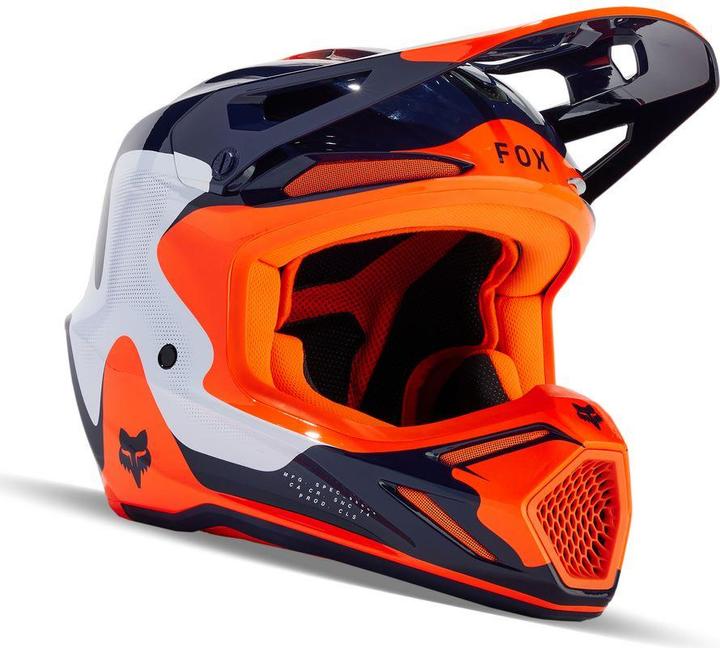 Actual product image Fox HELMET 24 V3 REVISE NVY/ORG
