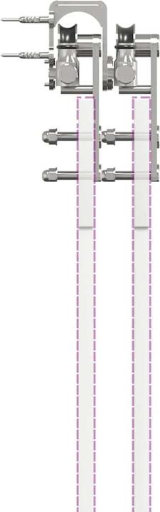 Produktbild vidaXL Schiebetür-Beschlagsatz 183 cm Edelstahl Silbern