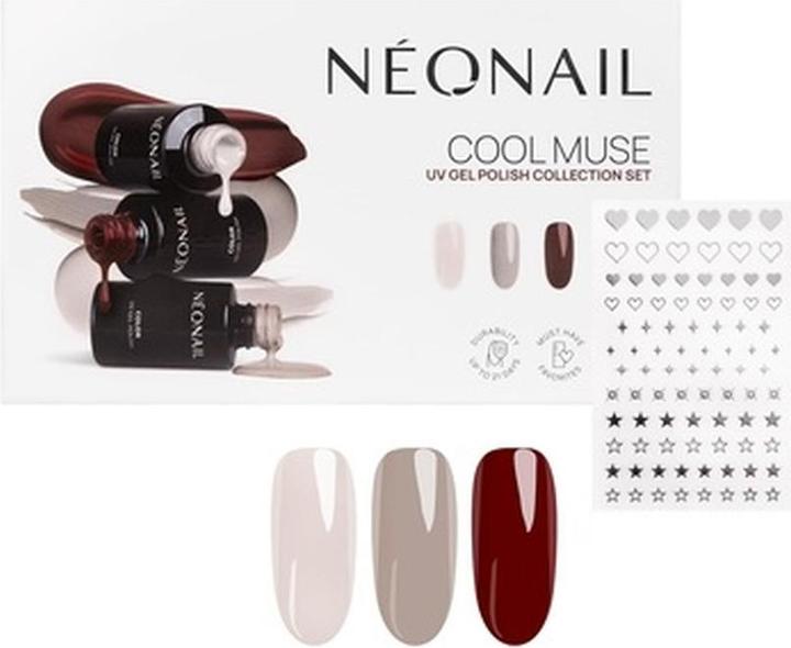 Neonail Nonail Cool Muse Collection UV Nail Polish and Nail Sticker Set (Nail styling set)
