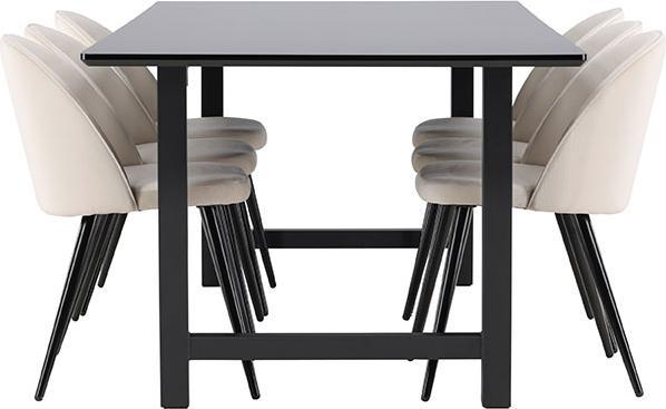 Produktbild Ebuy24 Essgruppe Oslo schwarz (MDF)
