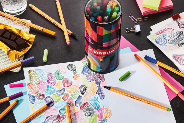 Actual product image STABILO Point 88 45 Arty Met.etui Round (Assorted, 45 x)