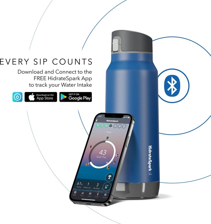 Actual product image HidrateSpark Hidrate Spark Pro 32 oz. Chug Deep Blue (0.95 l)