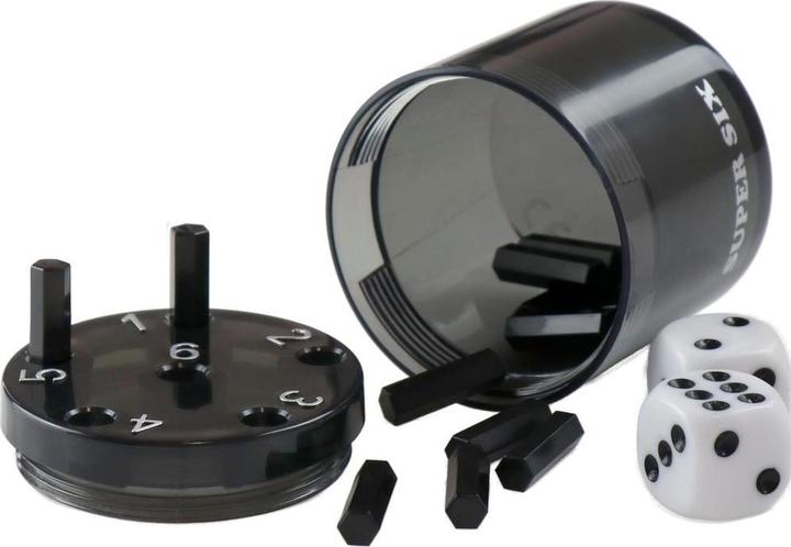 Actual product image Bestsaller 3013 SUPER SIX Würfelspiel ABS Kunststoff, auch für die Reise, 36 Spielstäbchen & 2 Würfe (2 - 6 Players)