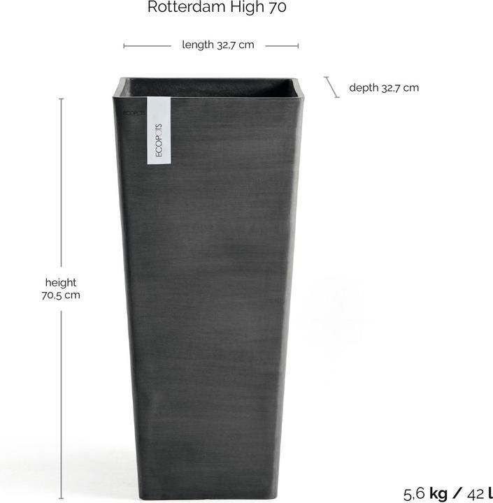 Produktbild Ecopots Rotterdam High (32 x 32 x 70 cm)